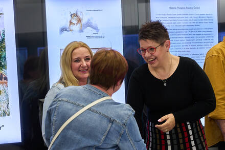 Věra Fina během vernisáže výstavy Věra Fina během vernisáže výstavy