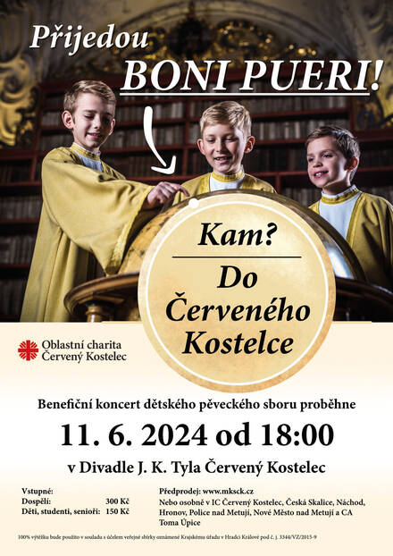 plakát na koncert Boni pueri plakát na koncert Boni pueri